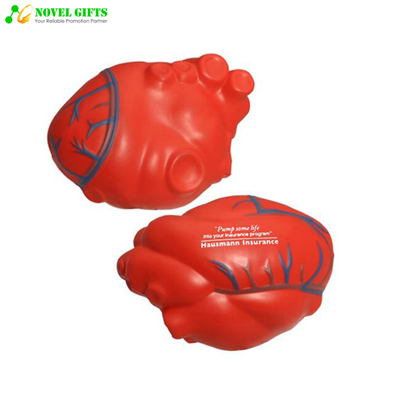 Customized Heart Shape PU Stress Reliever Ball Pharma Promotion Gifts 