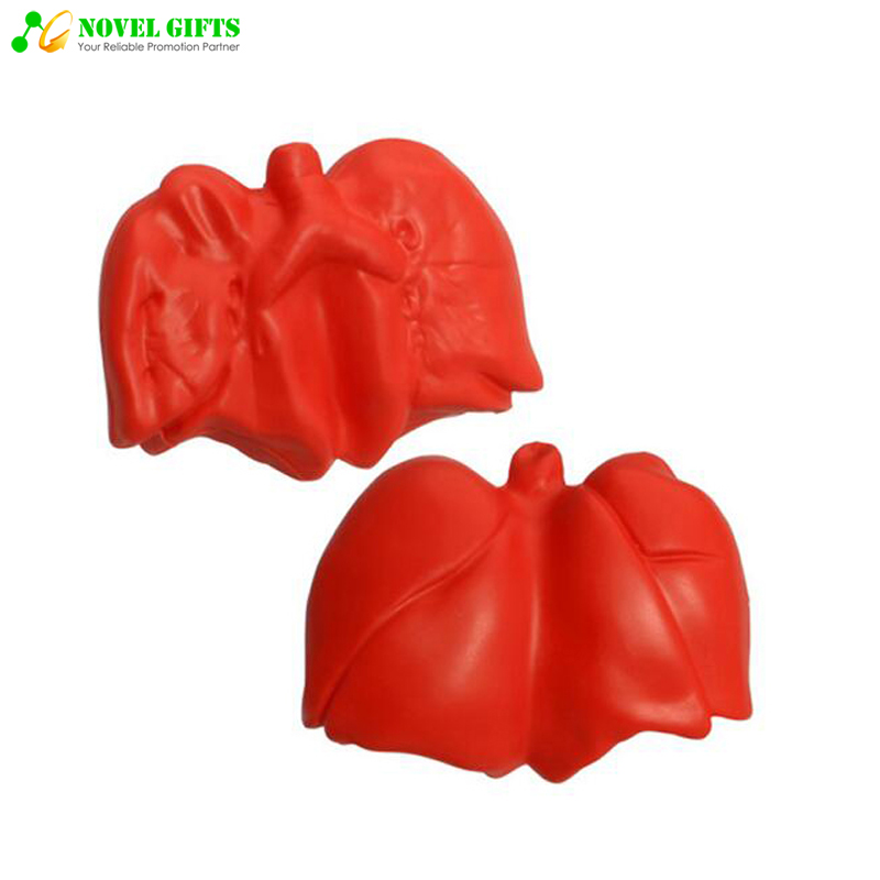 Customized Lung Shape PU Stress Reliever Ball Promotion Gifts 