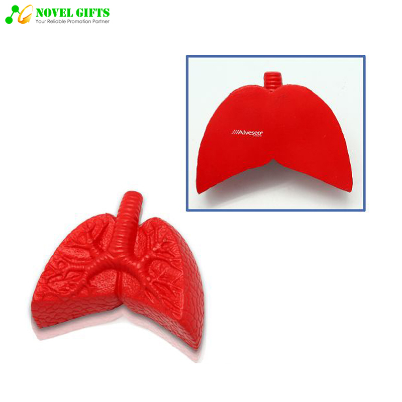 Customized Lung Shape PU Stress Reliever Ball Promotion Gifts 