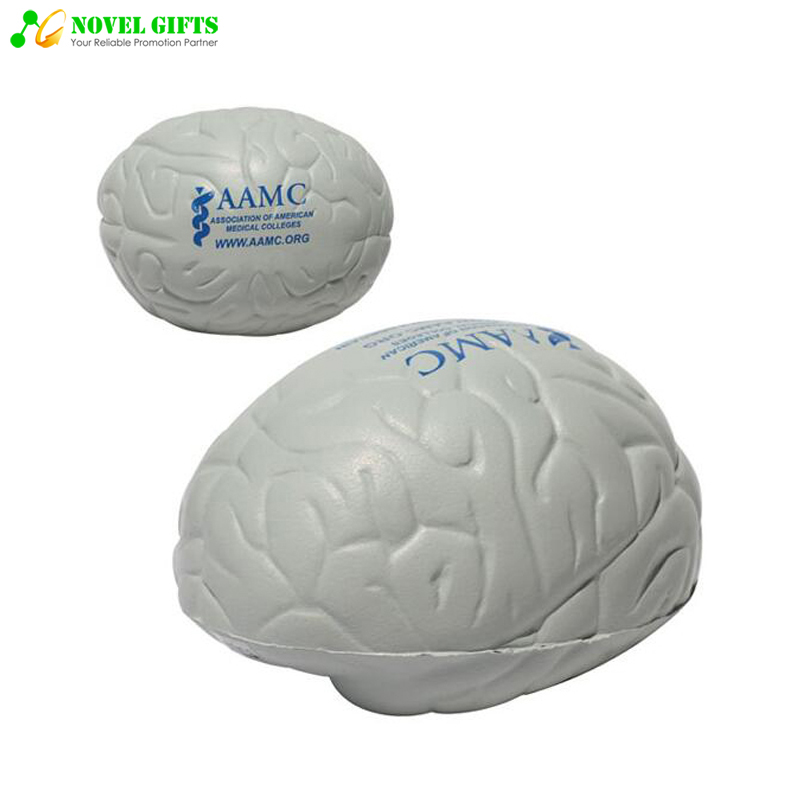 Customized Brain Shape PU Stress Reliever Ball Promotion Gifts 