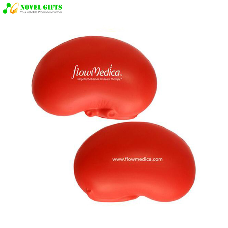 Customized Kidney Shape PU Stress Reliever Ball Pharma Promotion Gifts 