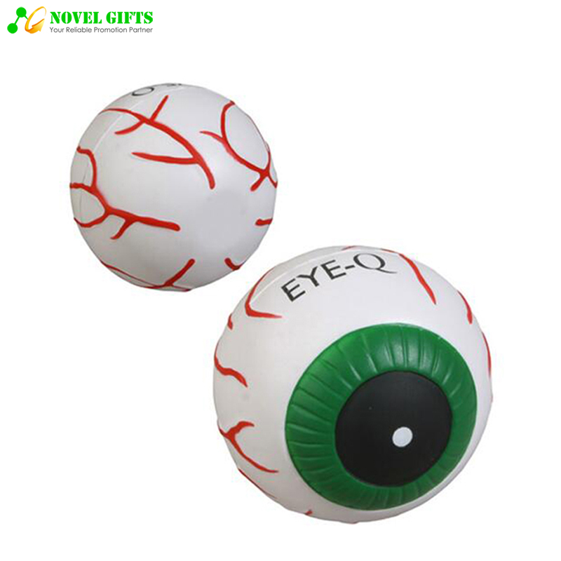 Customized Eyeball Shape PU Stress Reliever Ball Pharma Promotion Gifts 