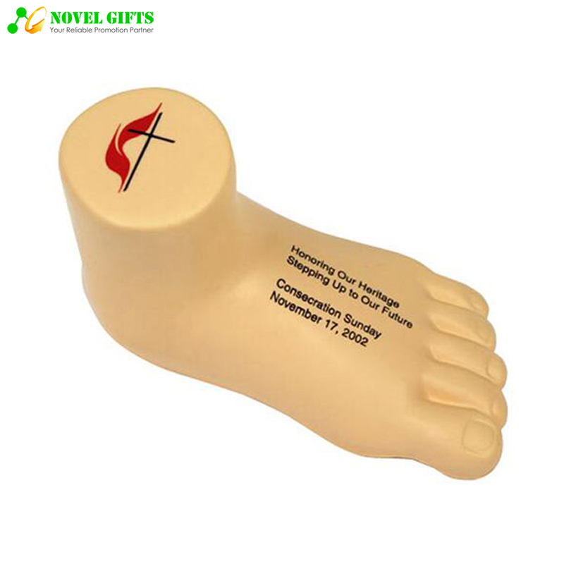 Customized Foot Shape PU Stress Reliever Ball Pharma Promotion Gifts 