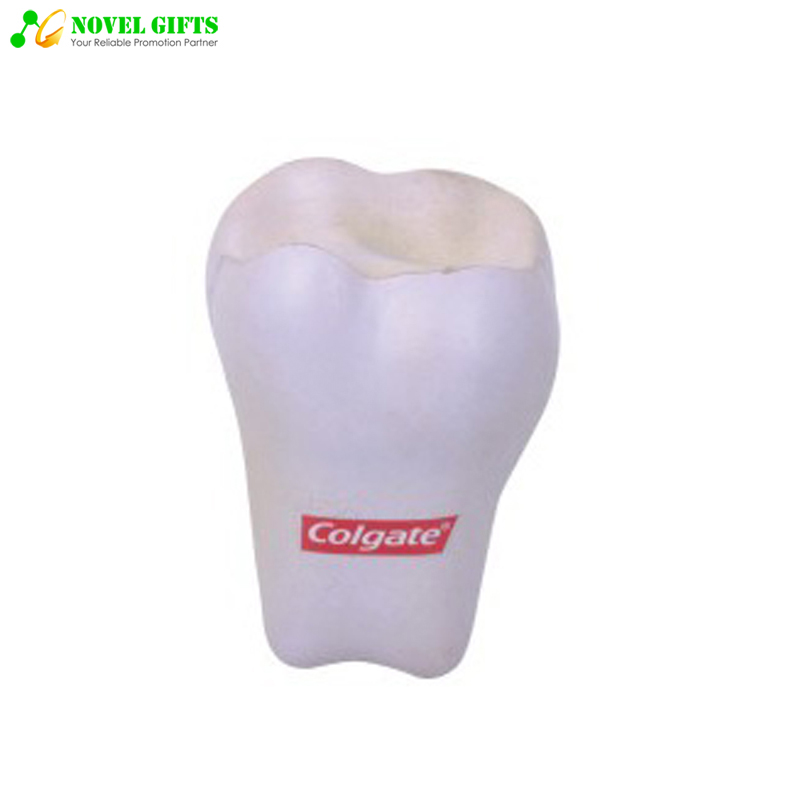 Customized Tooth Shape PU Stress Reliever Ball Pharma Promotion Gifts 