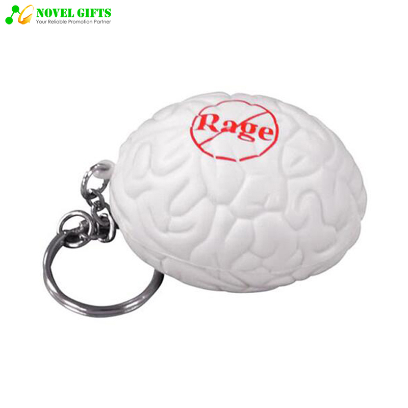 Customized Brain Shape PU Stress Reliever Squeeze Ball Pharma Promotion Gifts 