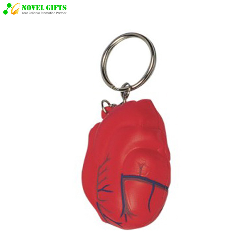 Customized Heart Shape PU Stress Reliever Squeeze Ball Pharma Promotion Gifts 