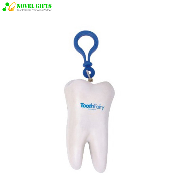 Customized Tooth Shape PU Stress Reliever Squeeze Ball Pharma Promotion Gifts 