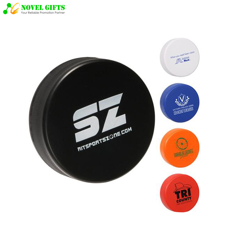 Customized Ice Hockey Shape PU Stress Reliever Squeeze Ball Promotion Gifts 