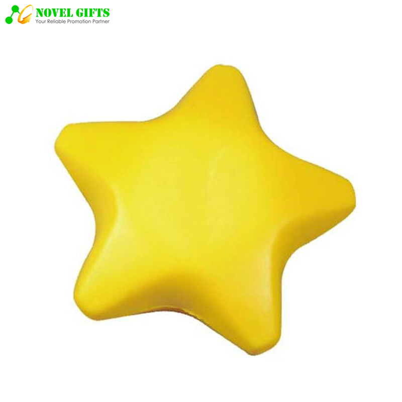 Customized Star Shape PU Stress Reliever Squeeze Ball Promotion Gifts 