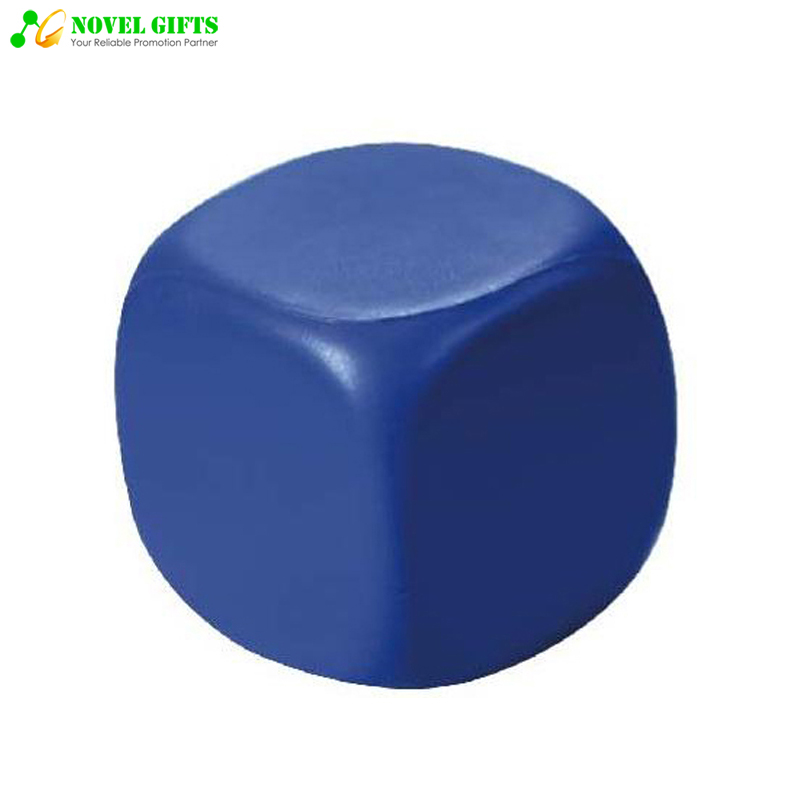 Customized Cube Shape PU Stress Reliever Squeeze Ball Promotion Gifts 