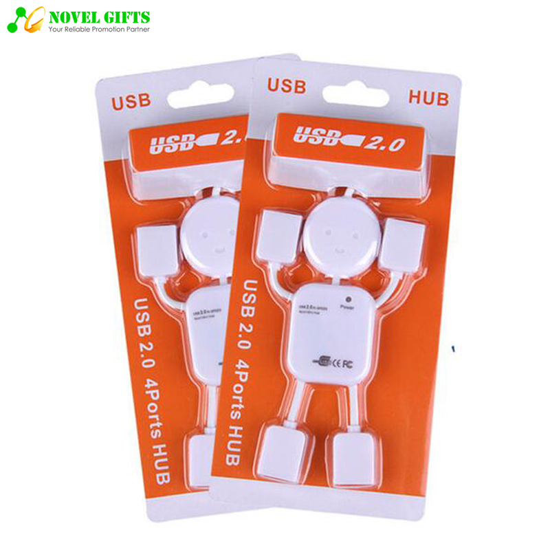 Customized Cheap Man Shape 4 Ports USB 2.0 HUB Promotion Gifts 