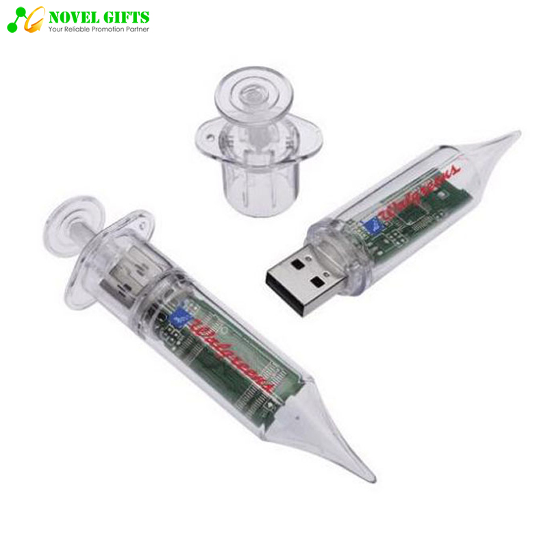 OEM Pharmaceutical Promotion Syringe Shape USB Flash Drive Disk