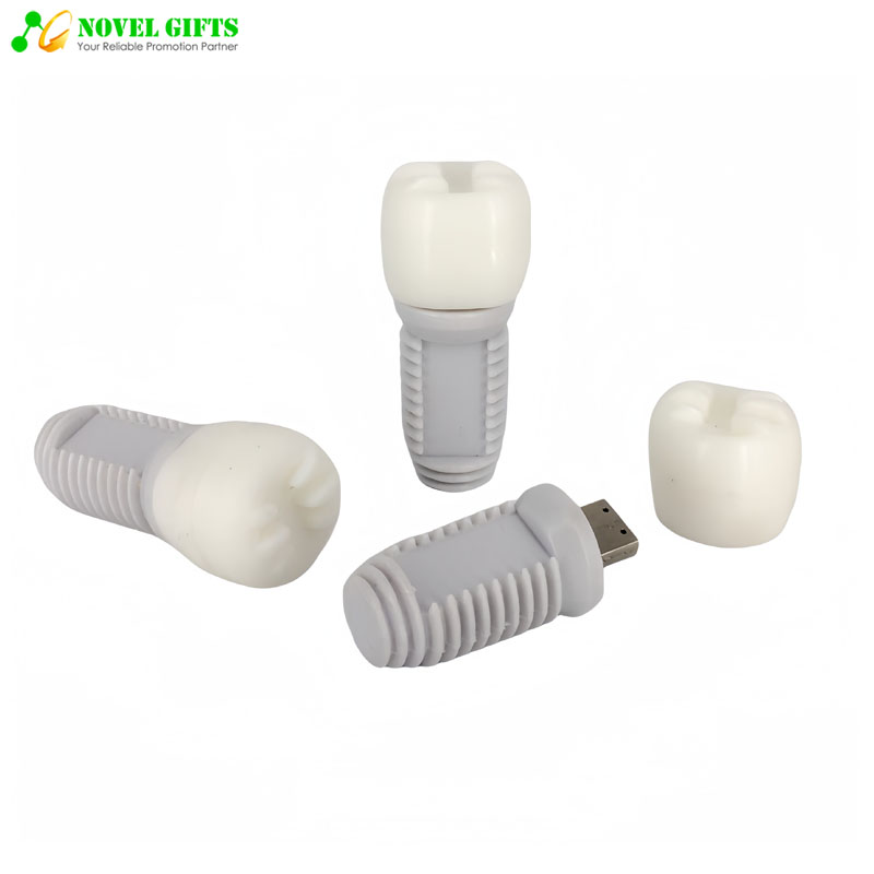 OEM Pharmaceutical Promotion Tooth Dental Implant Shape USB Flash Drive Disk  