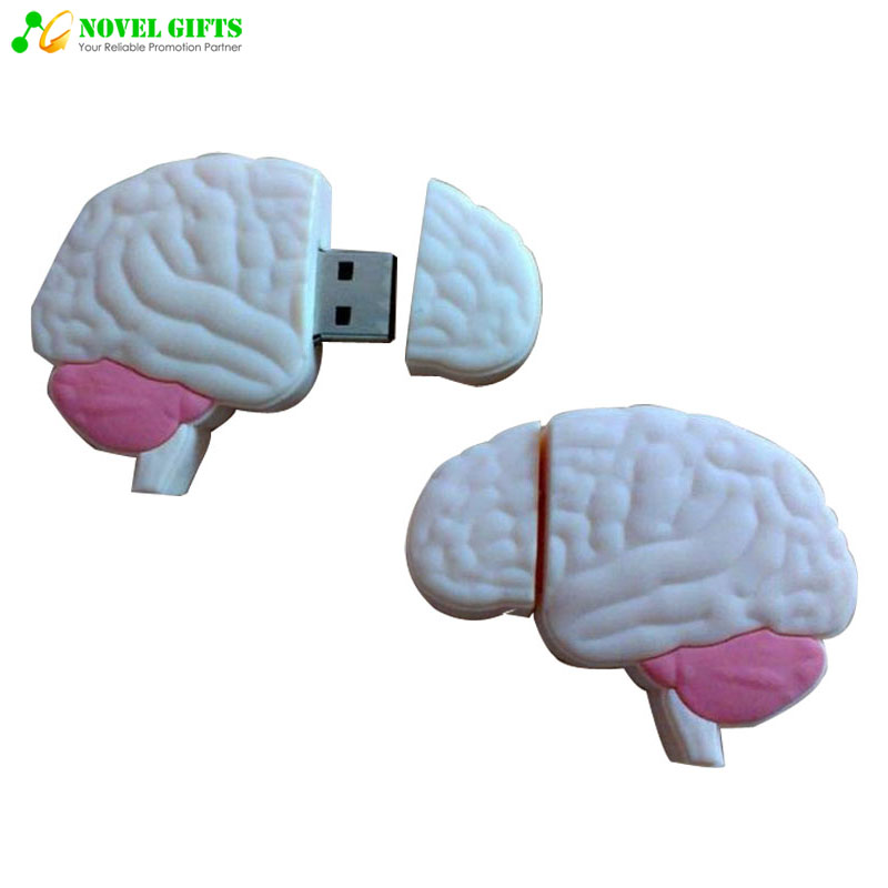 OEM Pharmaceutical Promotion Brain Shape USB Flash Drive Disk  