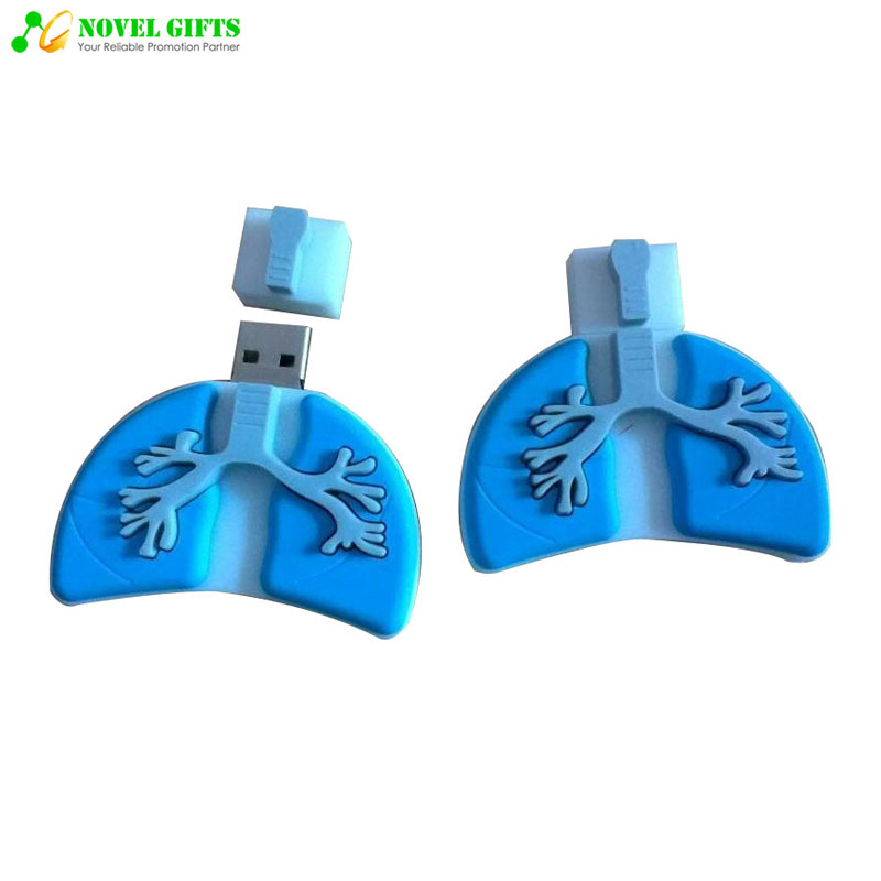 OEM Pharmaceutical Promotion Lung Shape USB Flash Drive Disk  