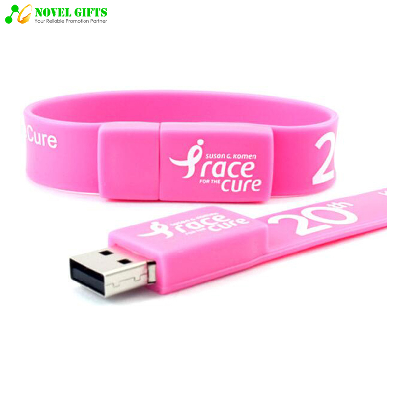 Custom Promotion Gifts Popular Silicon Bracelet USB Flash Drive Disk   